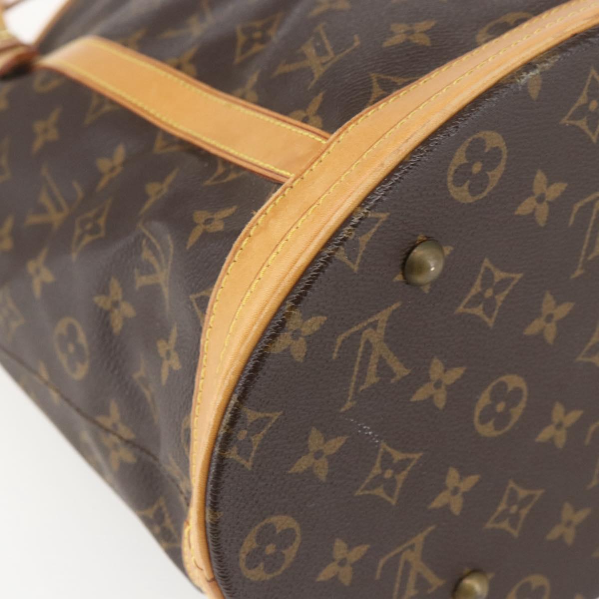 LOUIS VUITTON Monogram Bucket GM Shoulder Bag M42236 LV Auth ka861