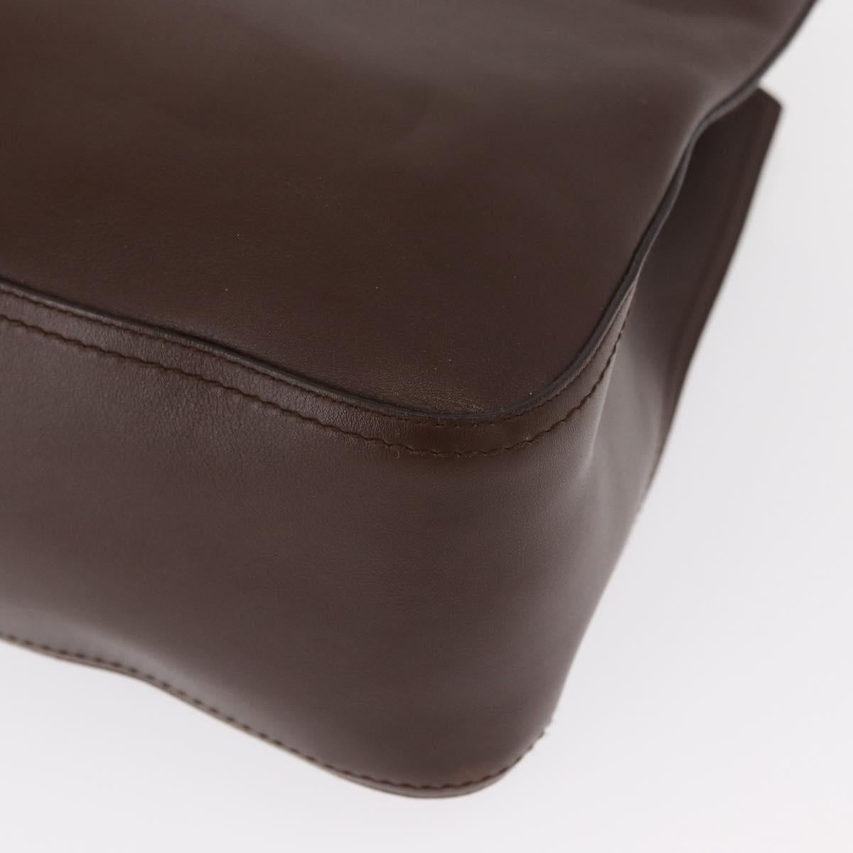 Salvatore Ferragamo Tote Bag Leather Brown Auth ka863