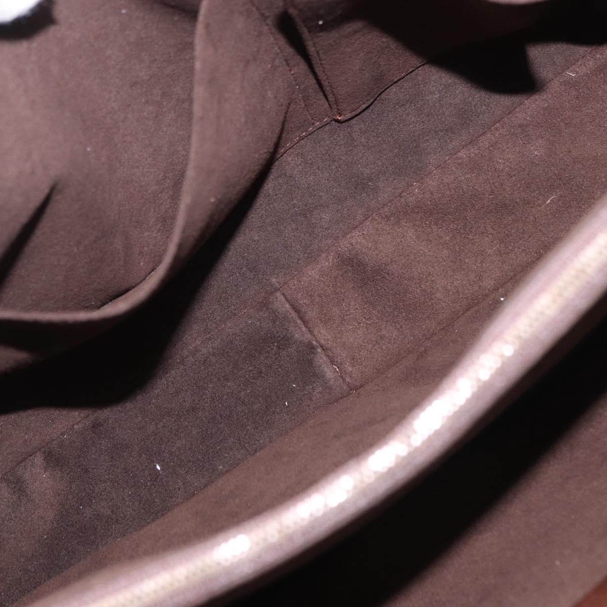 Salvatore Ferragamo Tote Bag Leather Brown Auth ka863