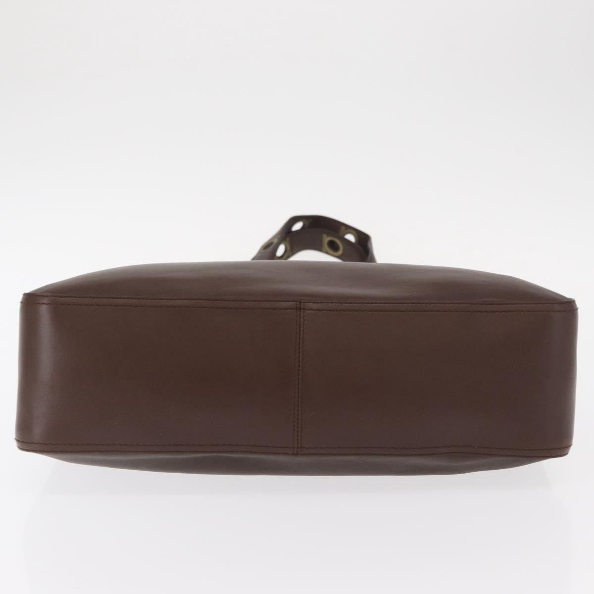 Salvatore Ferragamo Tote Bag Leather Brown Auth ka863