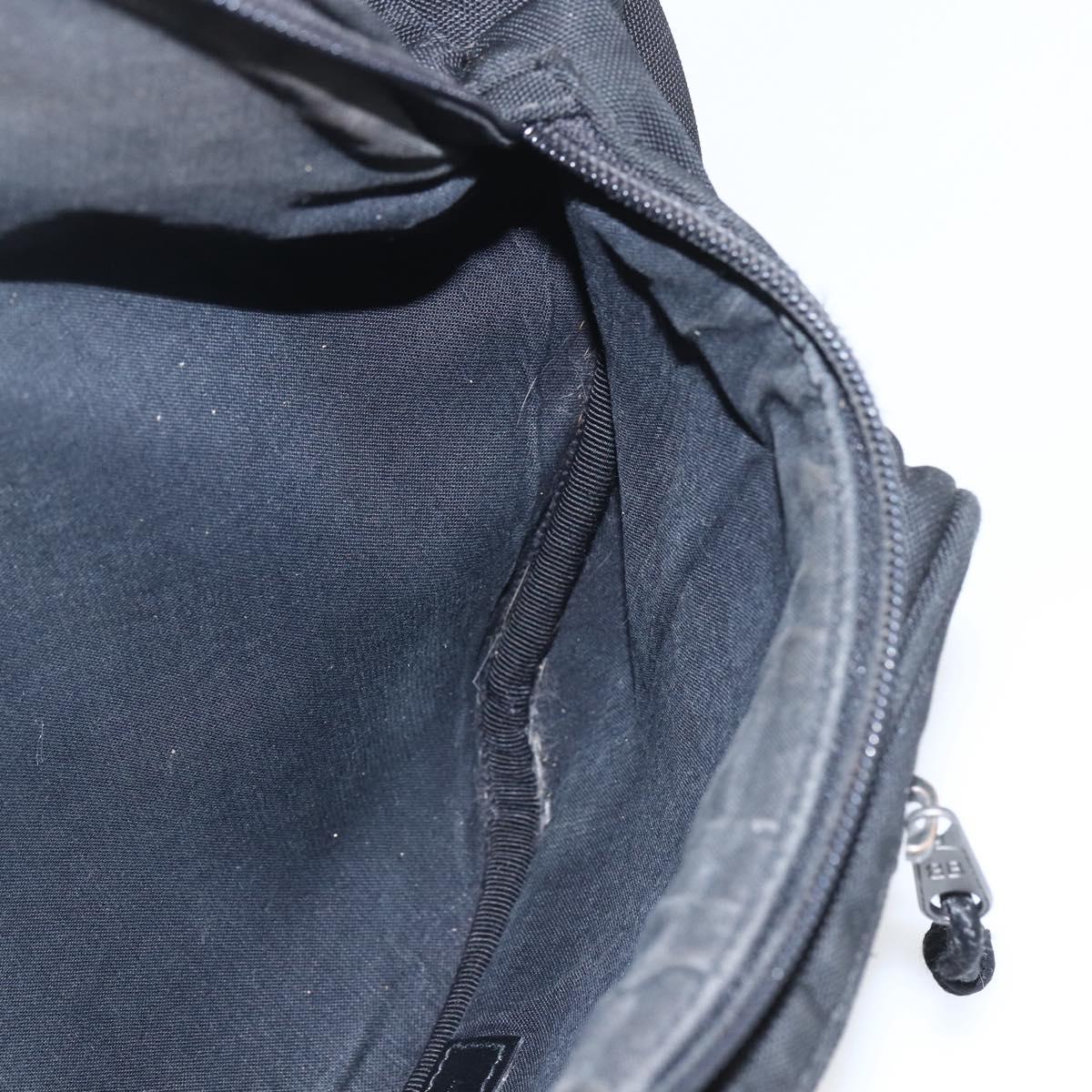 BALENCIAGA Body Bag Canvas Black 482389 Auth ka873