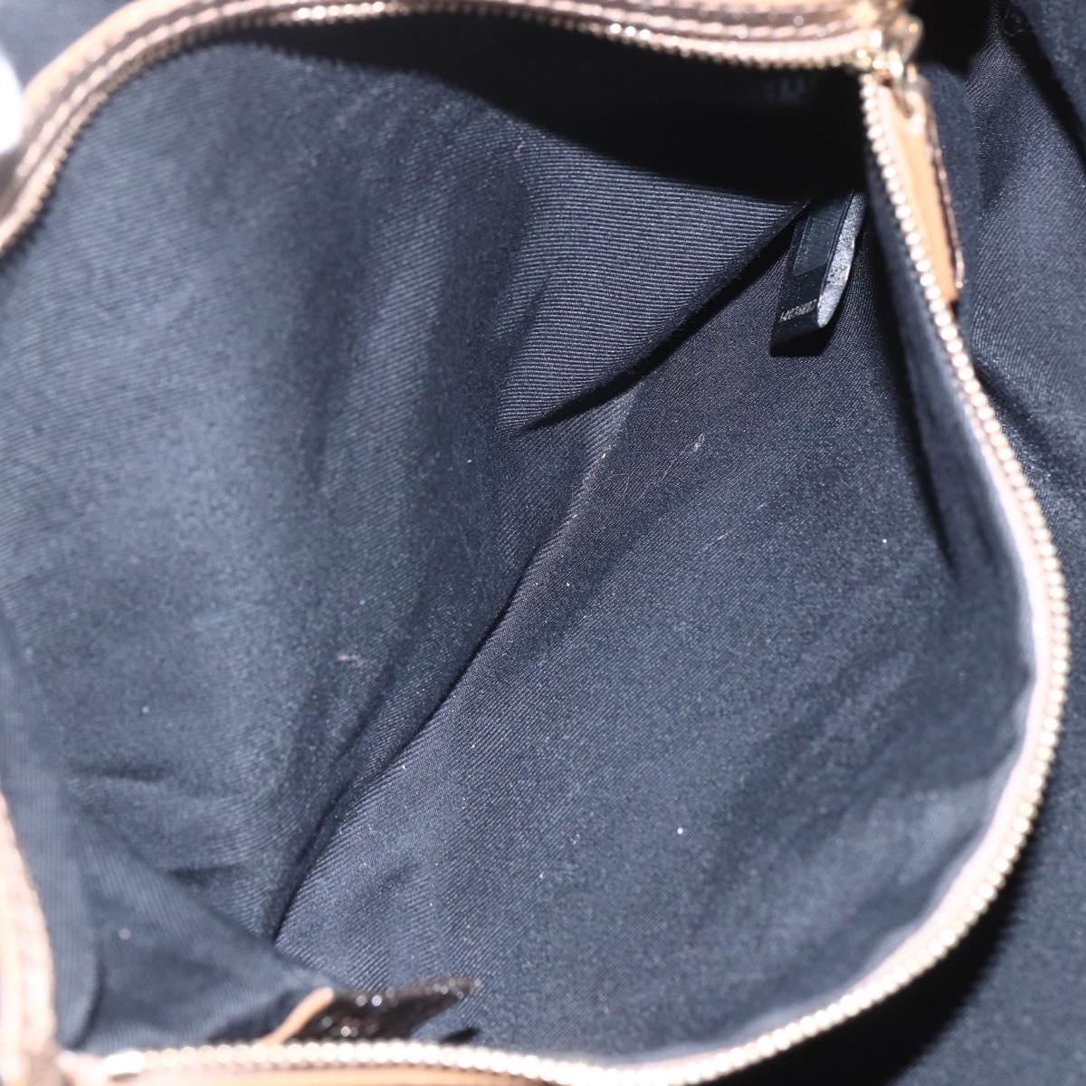 BVLGARI Hand Bag Leather 2way Gold Auth ka881