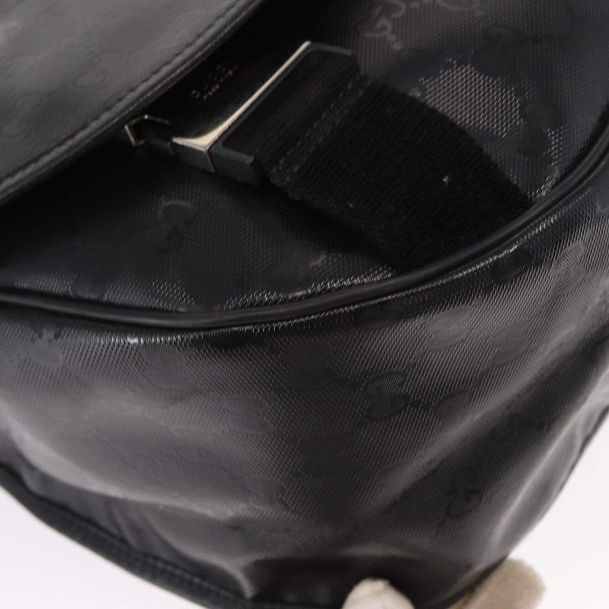 GUCCI GG Implementation Web Sherry Line Bag Black Silver 269376 Auth ka886
