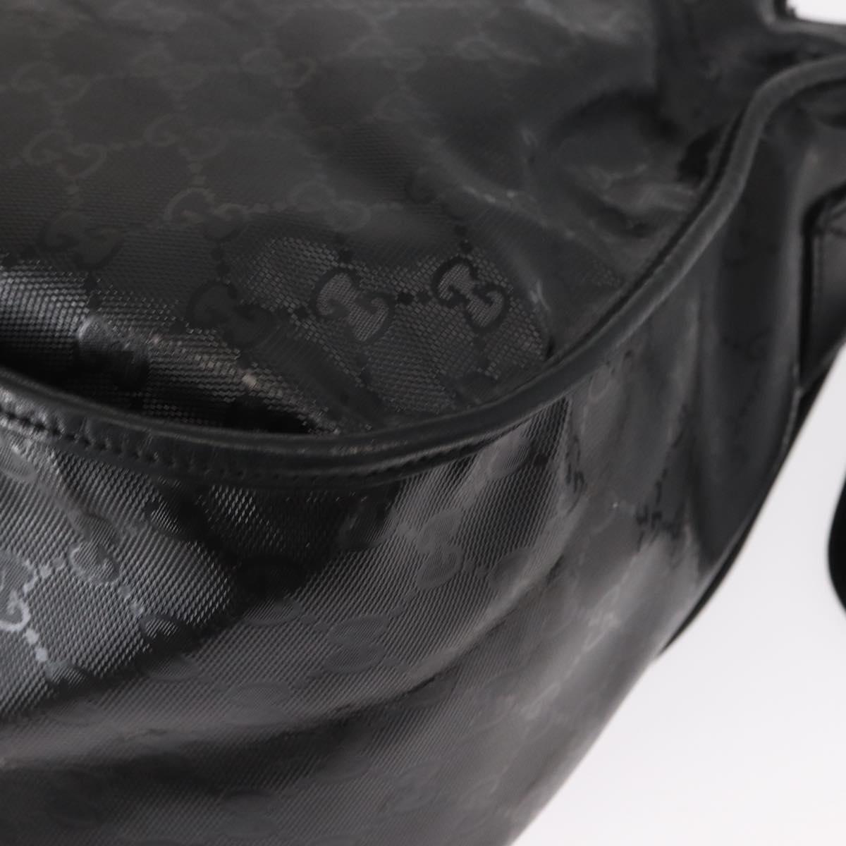 GUCCI GG Implementation Web Sherry Line Bag Black Silver 269376 Auth ka886