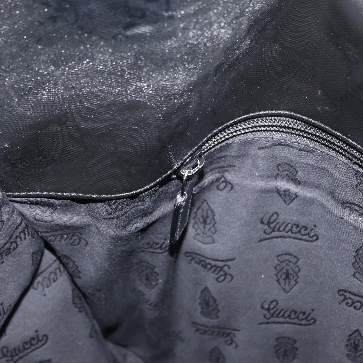 GUCCI GG Implementation Web Sherry Line Bag Black Silver 269376 Auth ka886
