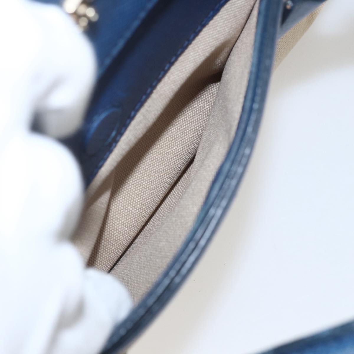 PRADA Hand Bag Canvas 2way Beige Blue Auth ka891