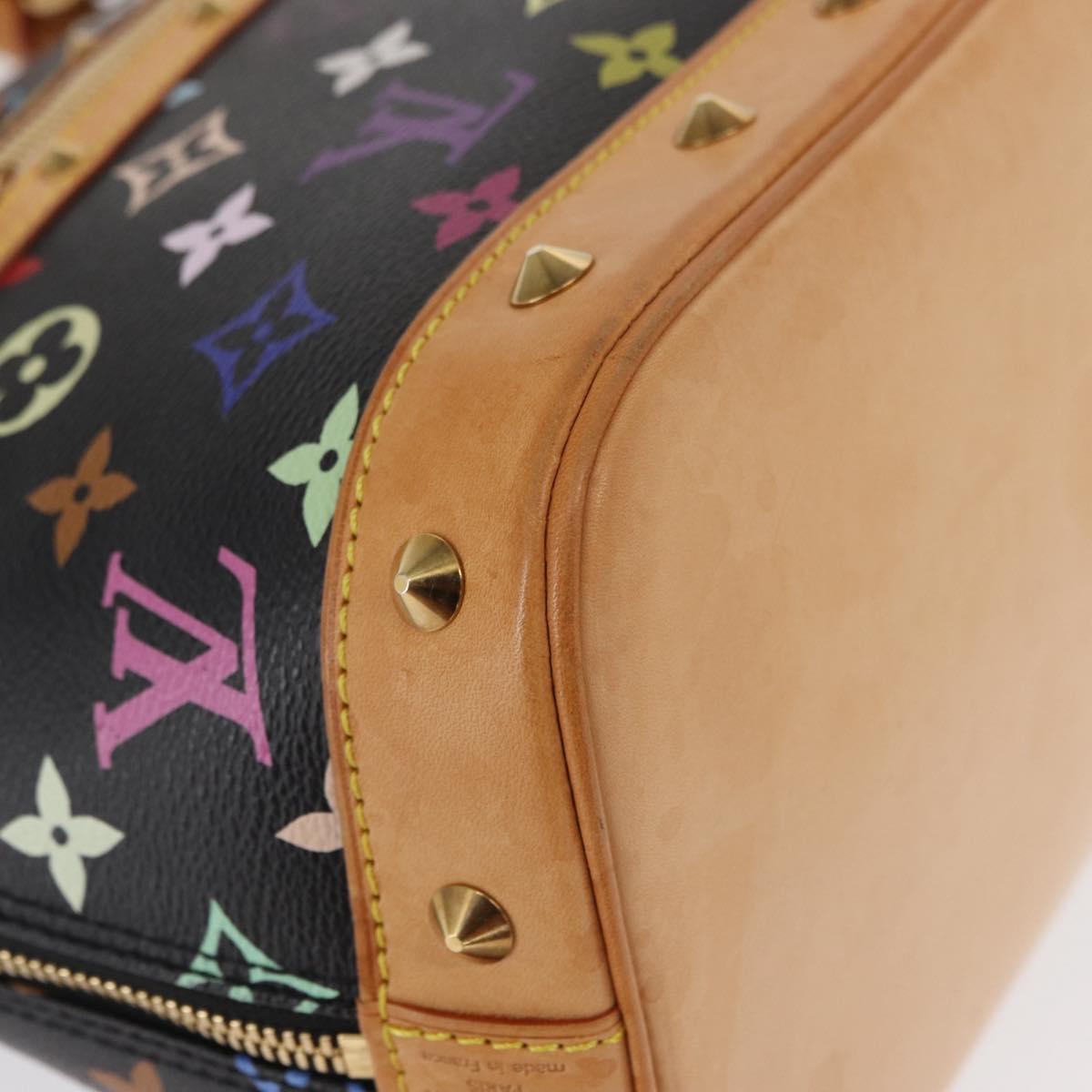 LOUIS VUITTON Monogram Multicolor Alma Hand Bag Black M92646 LV Auth ka920SAV
