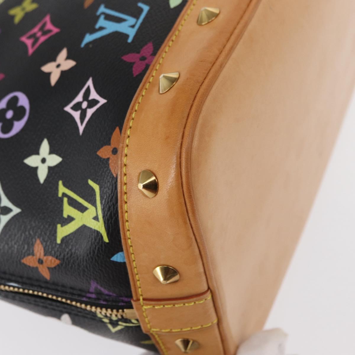 LOUIS VUITTON Monogram Multicolor Alma Hand Bag Black M92646 LV Auth ka920SAV