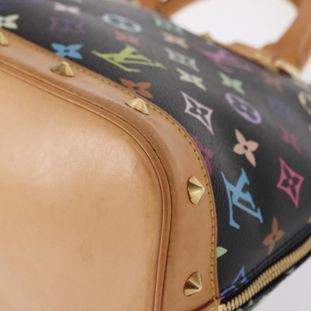 LOUIS VUITTON Monogram Multicolor Alma Hand Bag Black M92646 LV Auth ka920SAV
