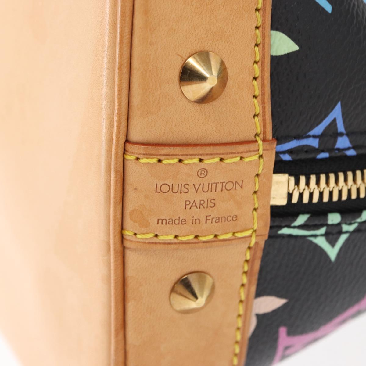 LOUIS VUITTON Monogram Multicolor Alma Hand Bag Black M92646 LV Auth ka920SAV