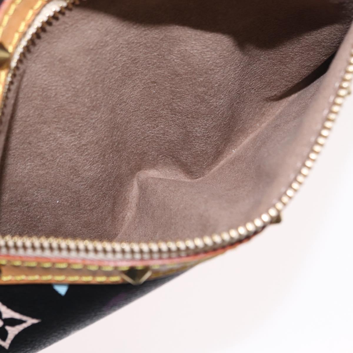 LOUIS VUITTON Monogram Multicolor Alma Hand Bag Black M92646 LV Auth ka920SAV