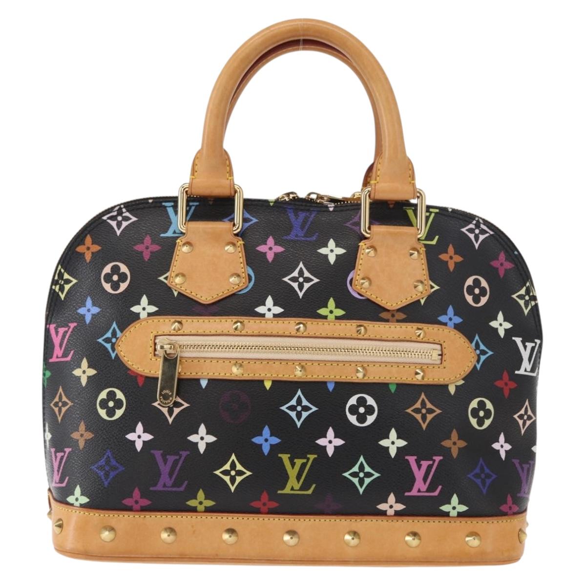 LOUIS VUITTON Monogram Multicolor Alma Hand Bag Black M92646 LV Auth ka920SAV