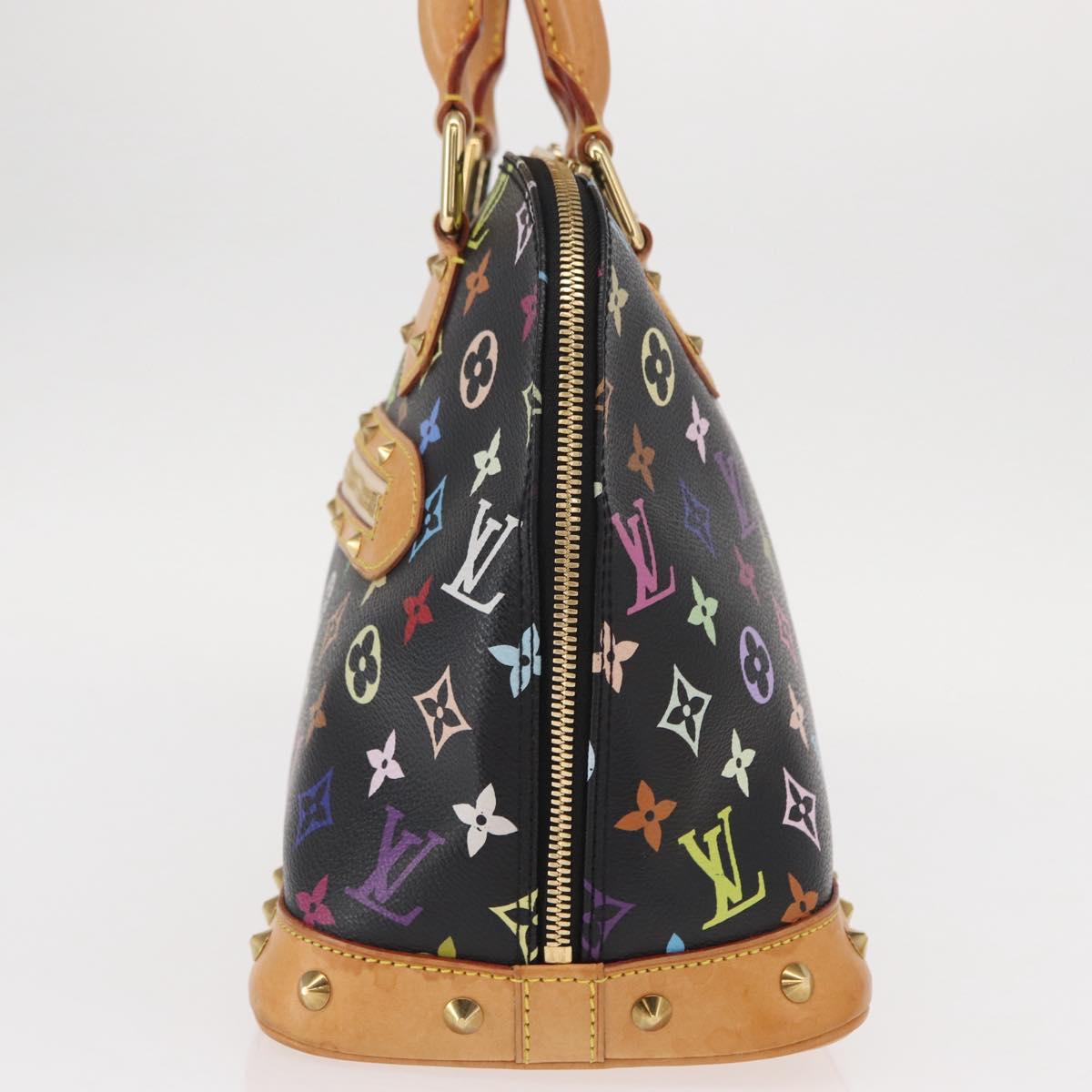 LOUIS VUITTON Monogram Multicolor Alma Hand Bag Black M92646 LV Auth ka920SAV