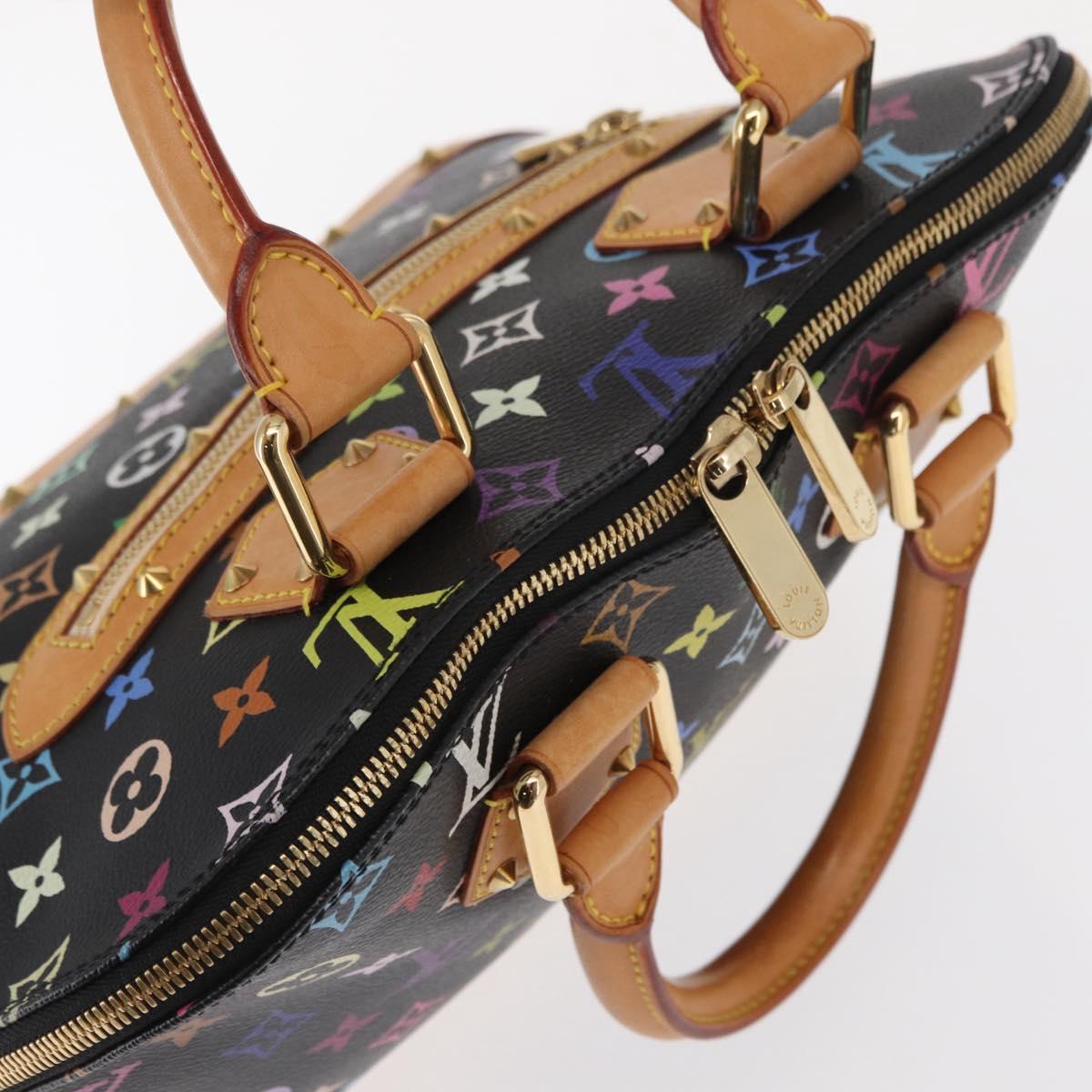 LOUIS VUITTON Monogram Multicolor Alma Hand Bag Black M92646 LV Auth ka920SAV