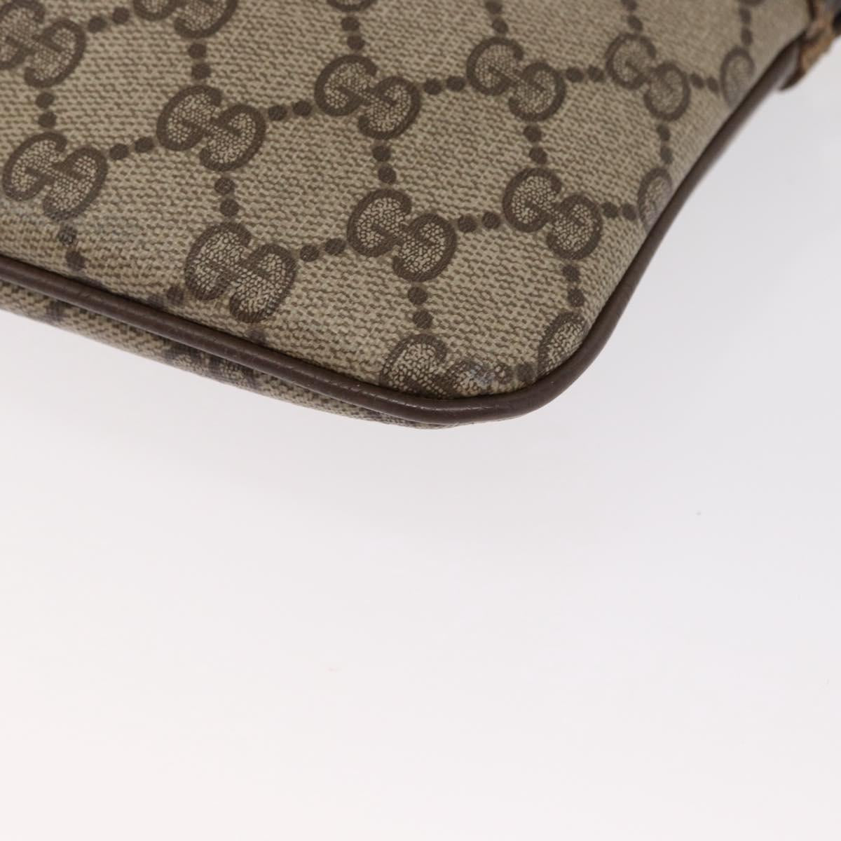 GUCCI GG Supreme Web Sherry Line Bag PVC Beige Gold 904 02 047 Auth ka922