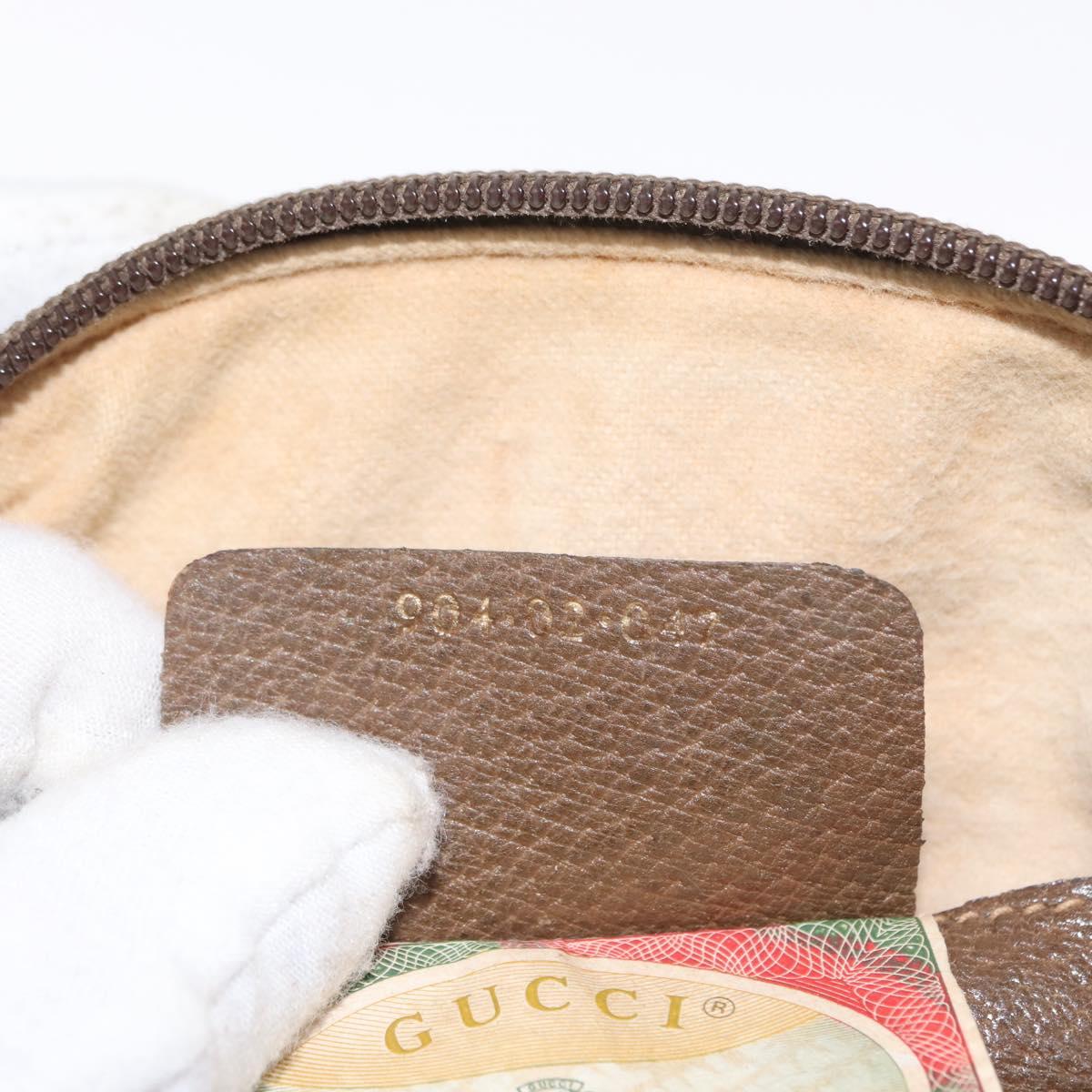 GUCCI GG Supreme Web Sherry Line Bag PVC Beige Gold 904 02 047 Auth ka922