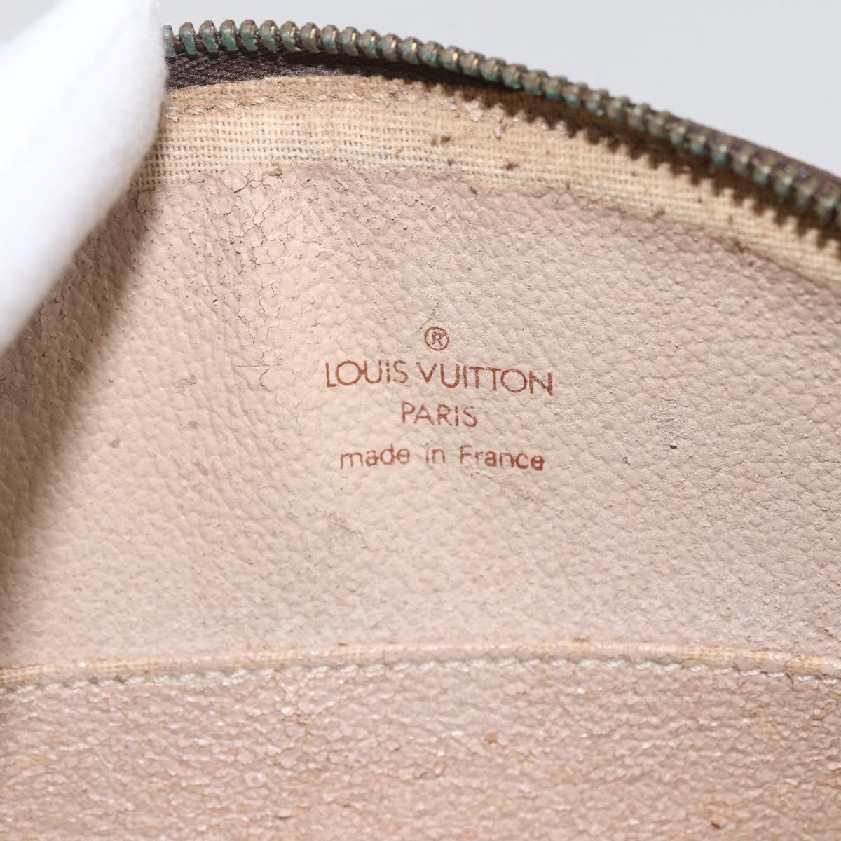 LOUIS VUITTON Monogram Trousse Demi Ronde Cosmetic Pouch M47520 LV Auth ka924