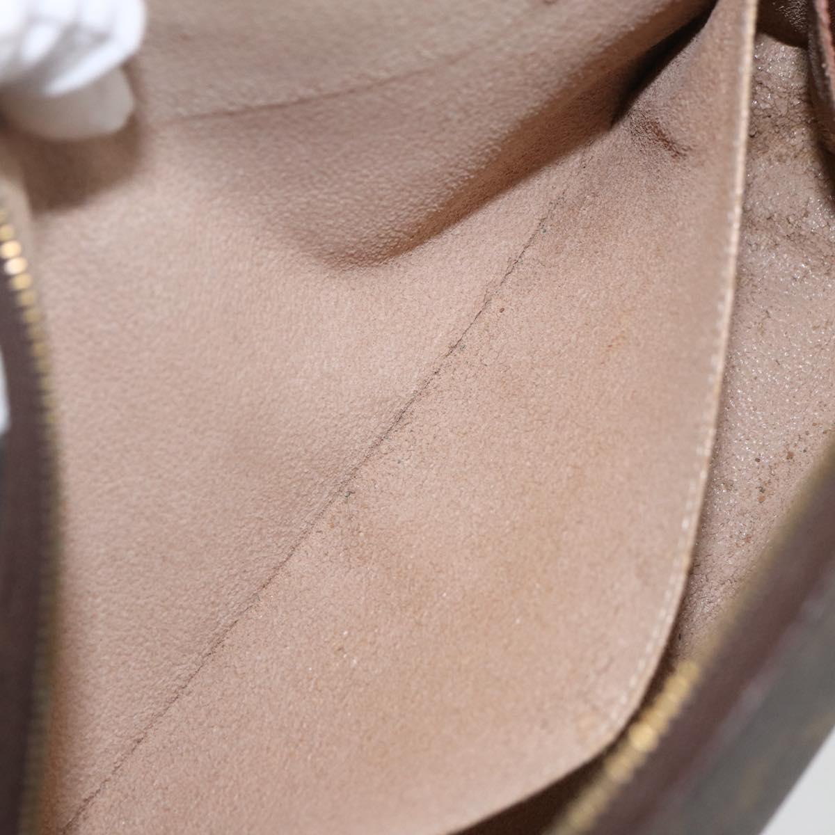LOUIS VUITTON Monogram Trousse Demi Ronde Cosmetic Pouch M47520 LV Auth ka924