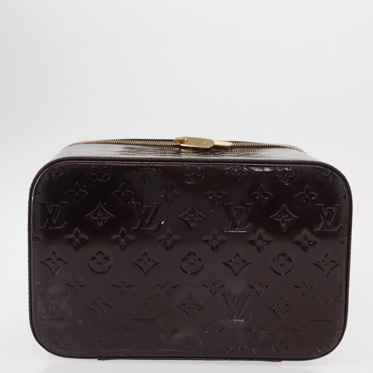 LOUIS VUITTON Monogram Vernis Vanity GM Amarante M93512 Auth ka927