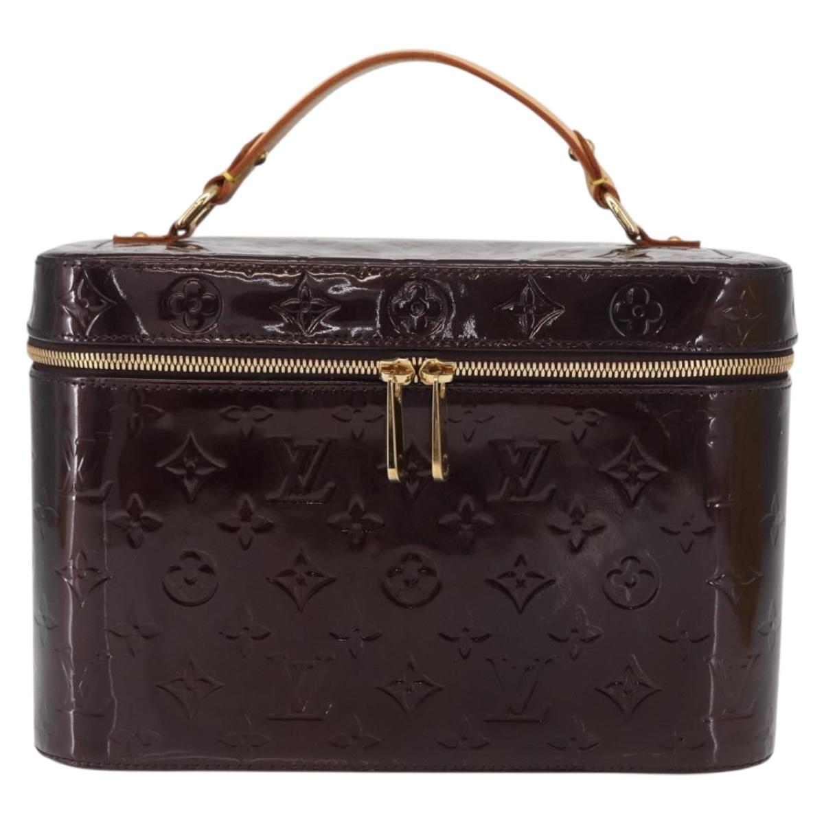 LOUIS VUITTON Monogram Vernis Vanity GM Amarante M93512 Auth ka927