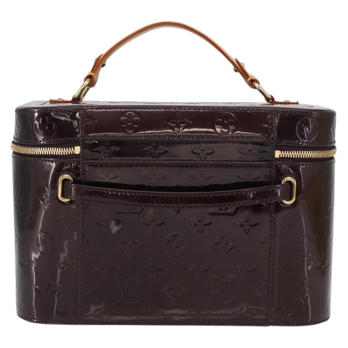 LOUIS VUITTON Monogram Vernis Vanity GM Amarante M93512 Auth ka927