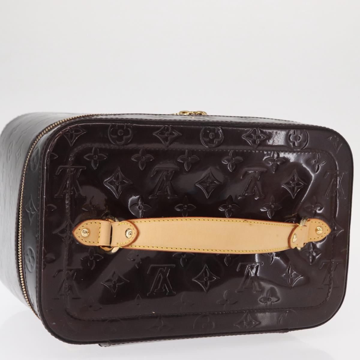 LOUIS VUITTON Monogram Vernis Vanity GM Amarante M93512 Auth ka927