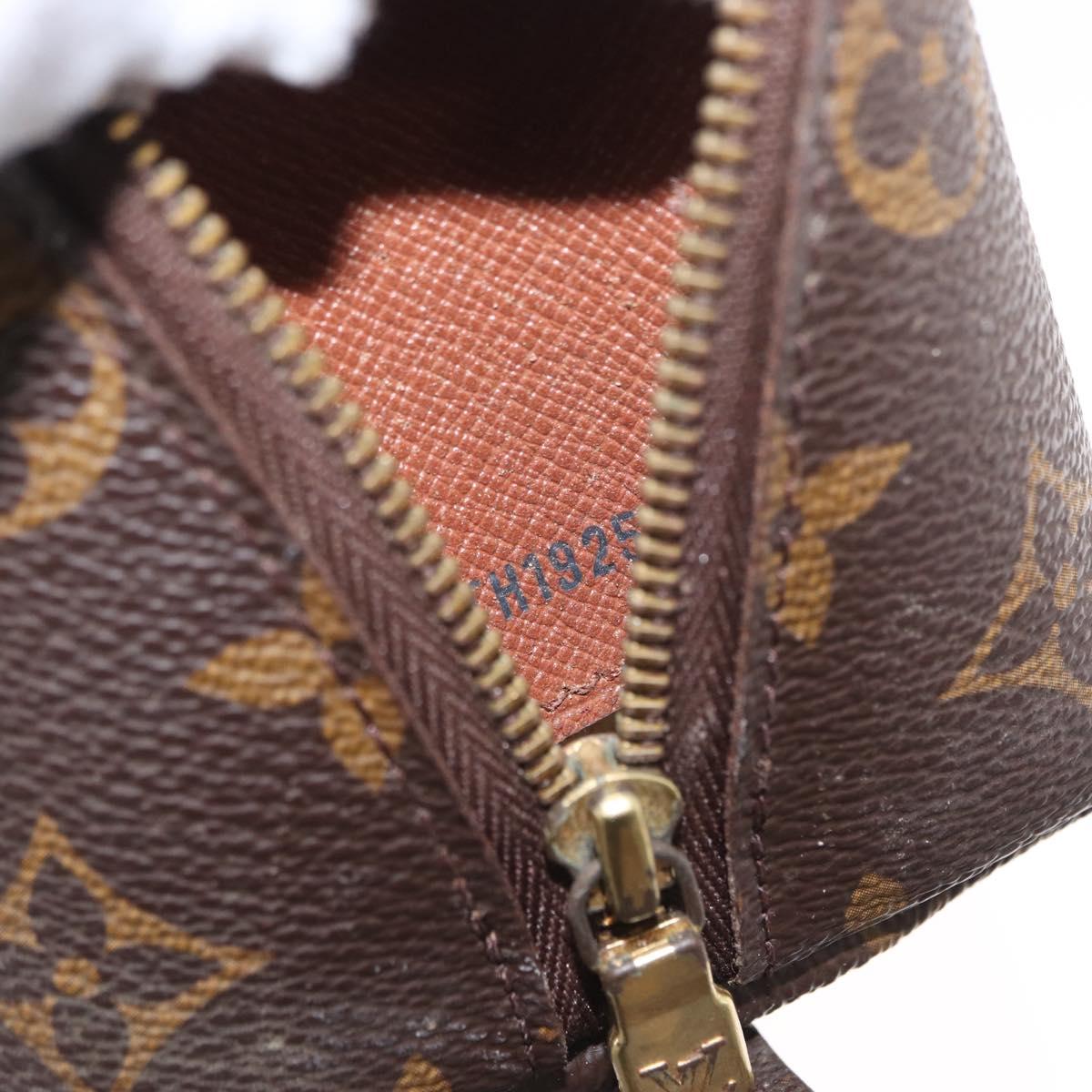 LOUIS VUITTON Monogram Trousse Demi Ronde Cosmetic Pouch M47520 LV Auth ka960