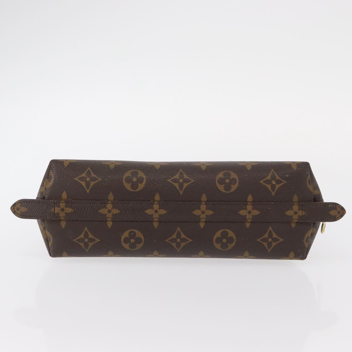 LOUIS VUITTON Monogram Trousse Demi Ronde Cosmetic Pouch M47520 LV Auth ka960