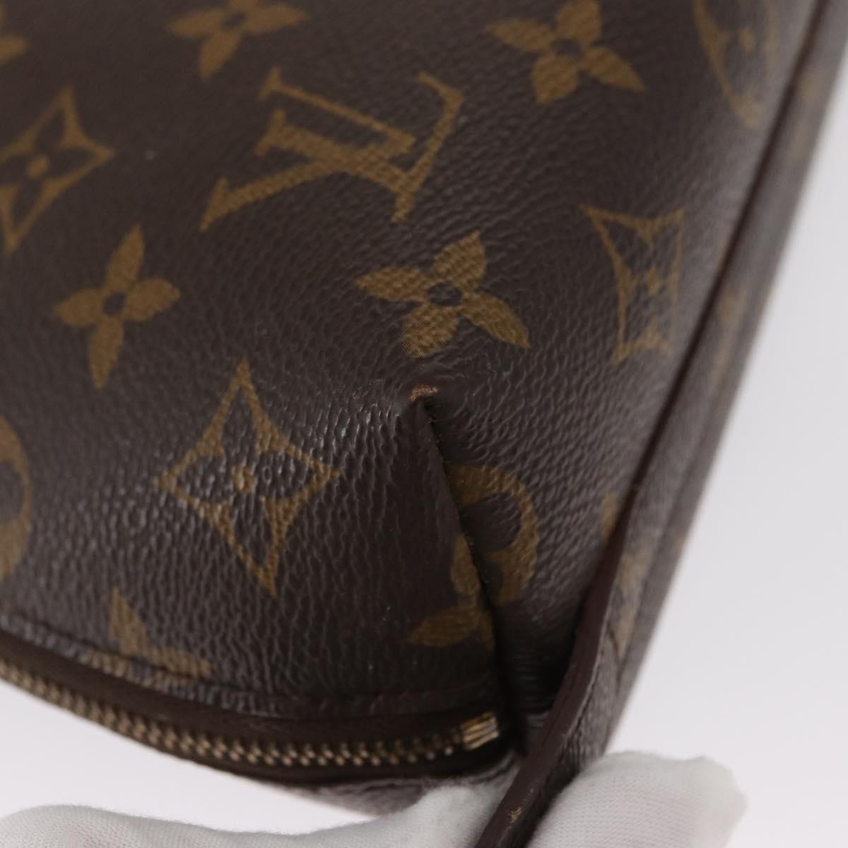 LOUIS VUITTON Monogram Trousse Demi Ronde Cosmetic Pouch M47520 LV Auth ka960