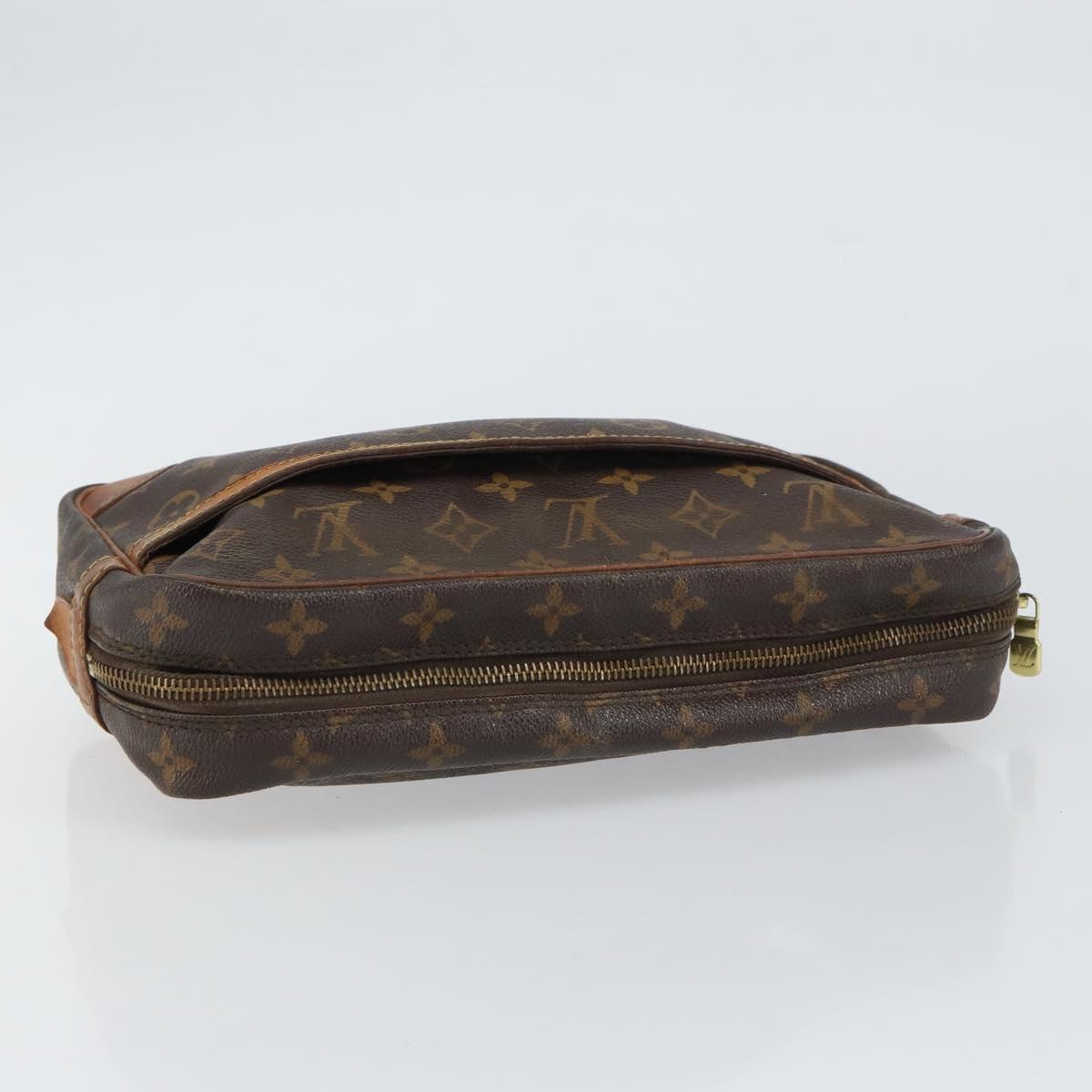 LOUIS VUITTON Monogram Compiegne 28 Clutch Bag M51845 LV Auth ka961