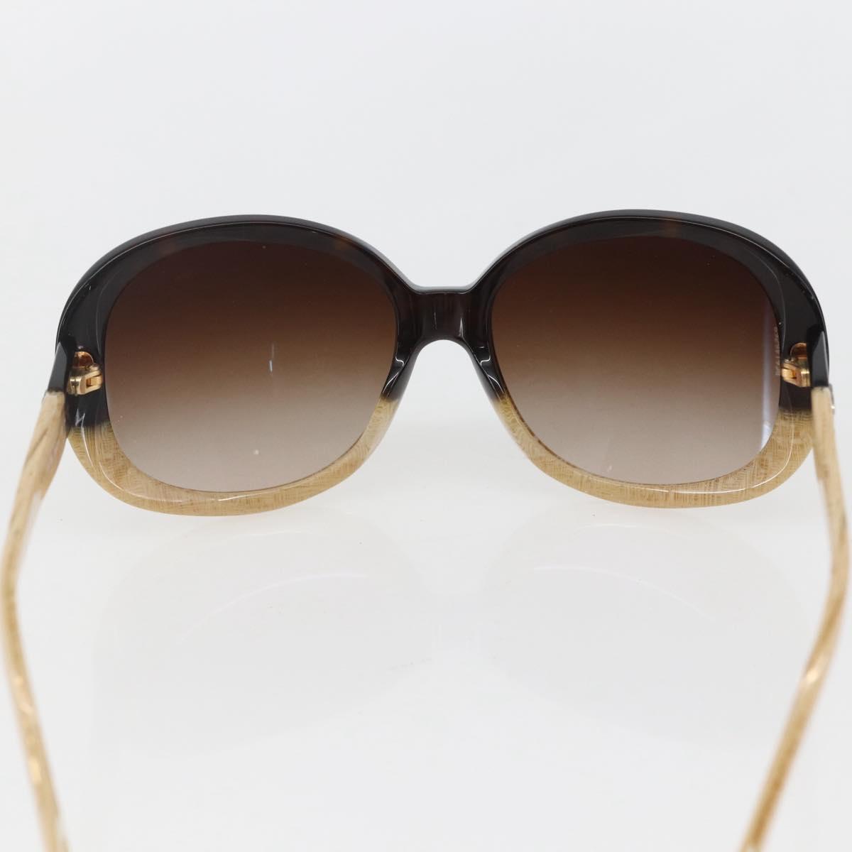 CHANEL Sunglasses plastic Beige CC Auth ka963