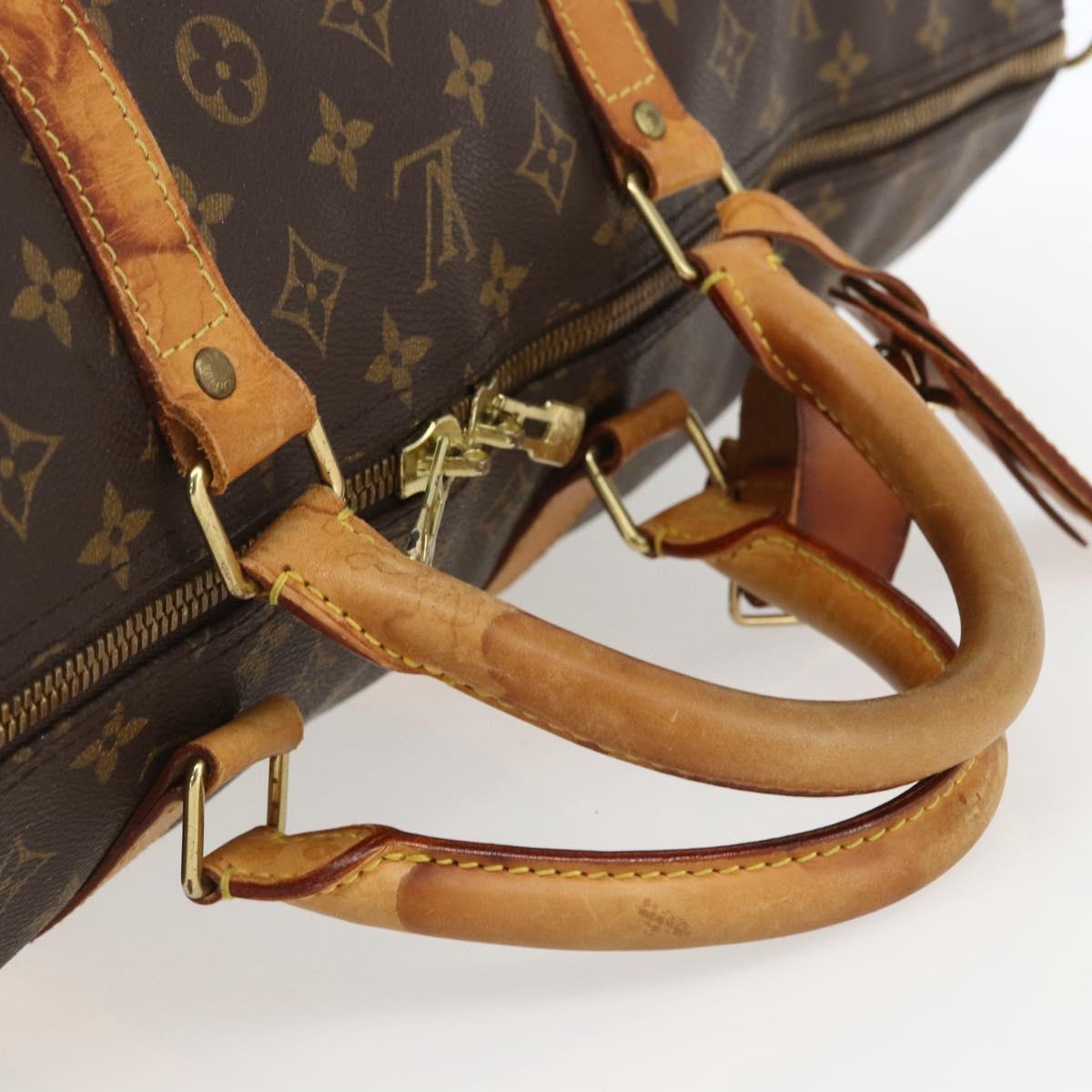 LOUIS VUITTON Monogram Keepall Bandouliere 60 Boston Bag M41412 LV Auth ka964
