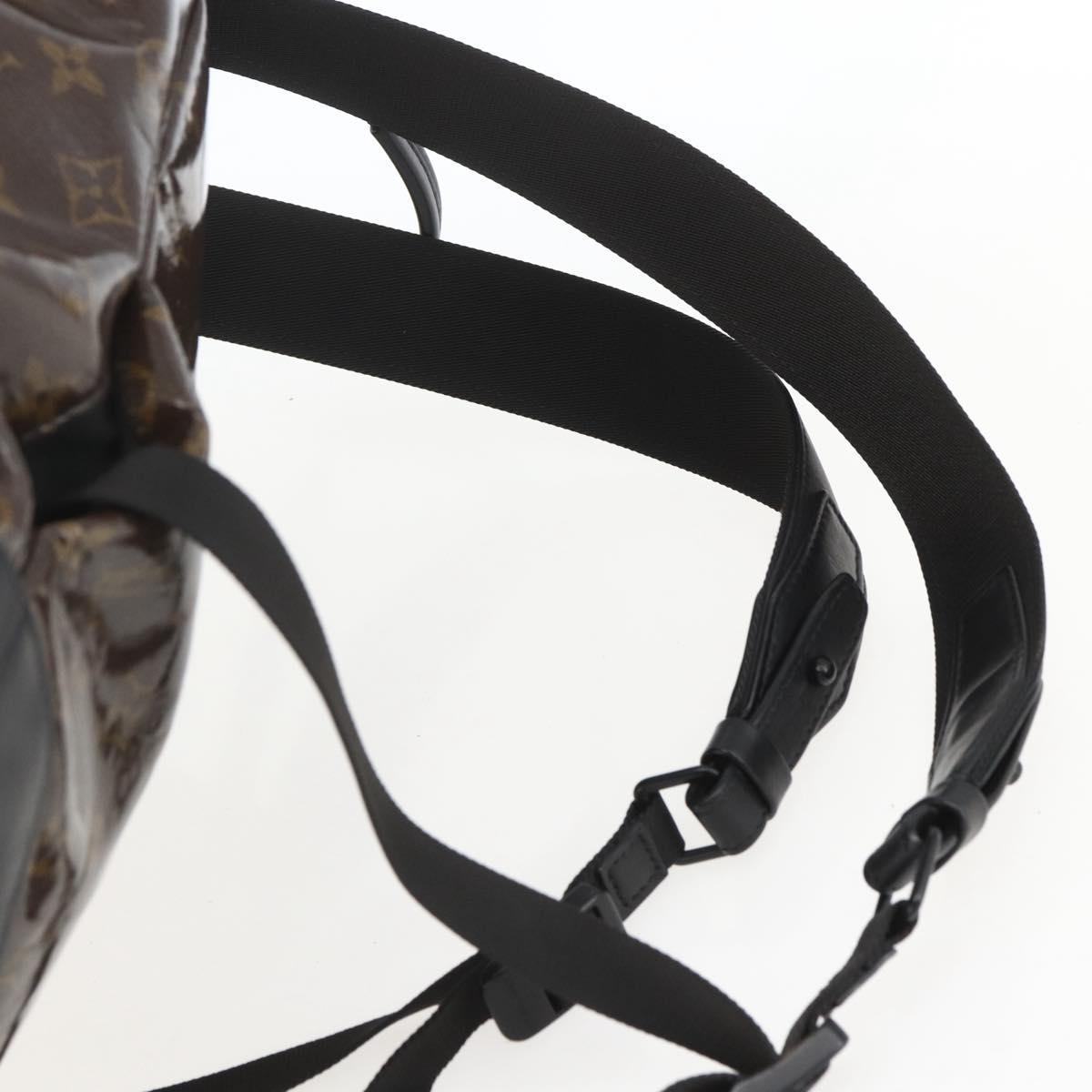 LOUIS VUITTON Monogram Eclipse Glaze Zipped Tote Backpack M43900 LV Auth ka965SAV