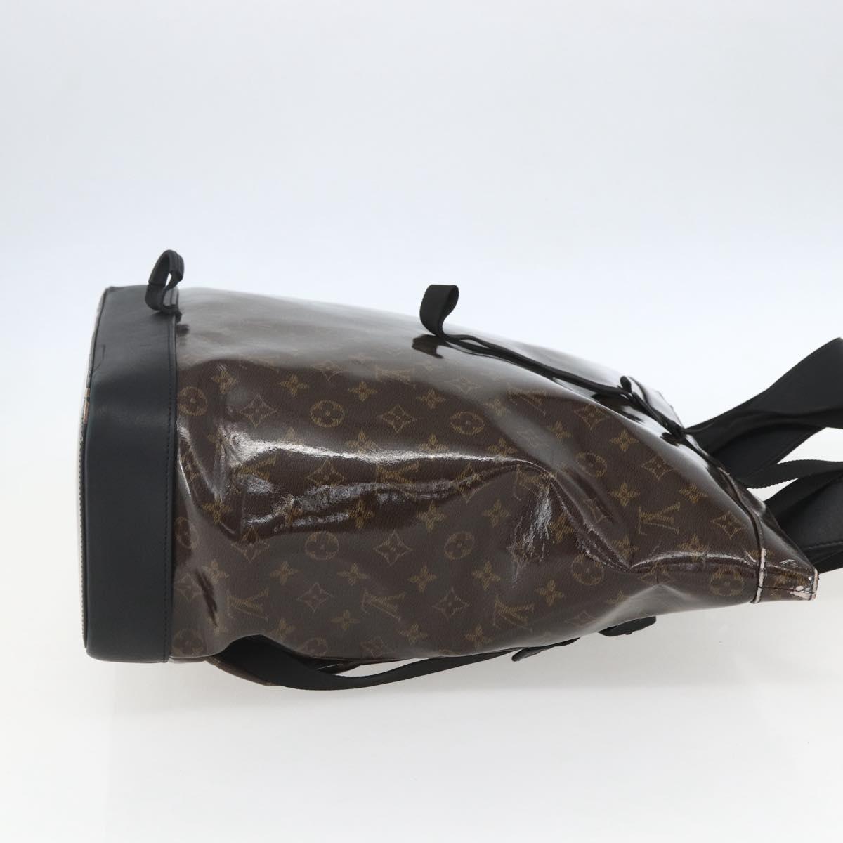 LOUIS VUITTON Monogram Eclipse Glaze Zipped Tote Backpack M43900 LV Auth ka965SAV