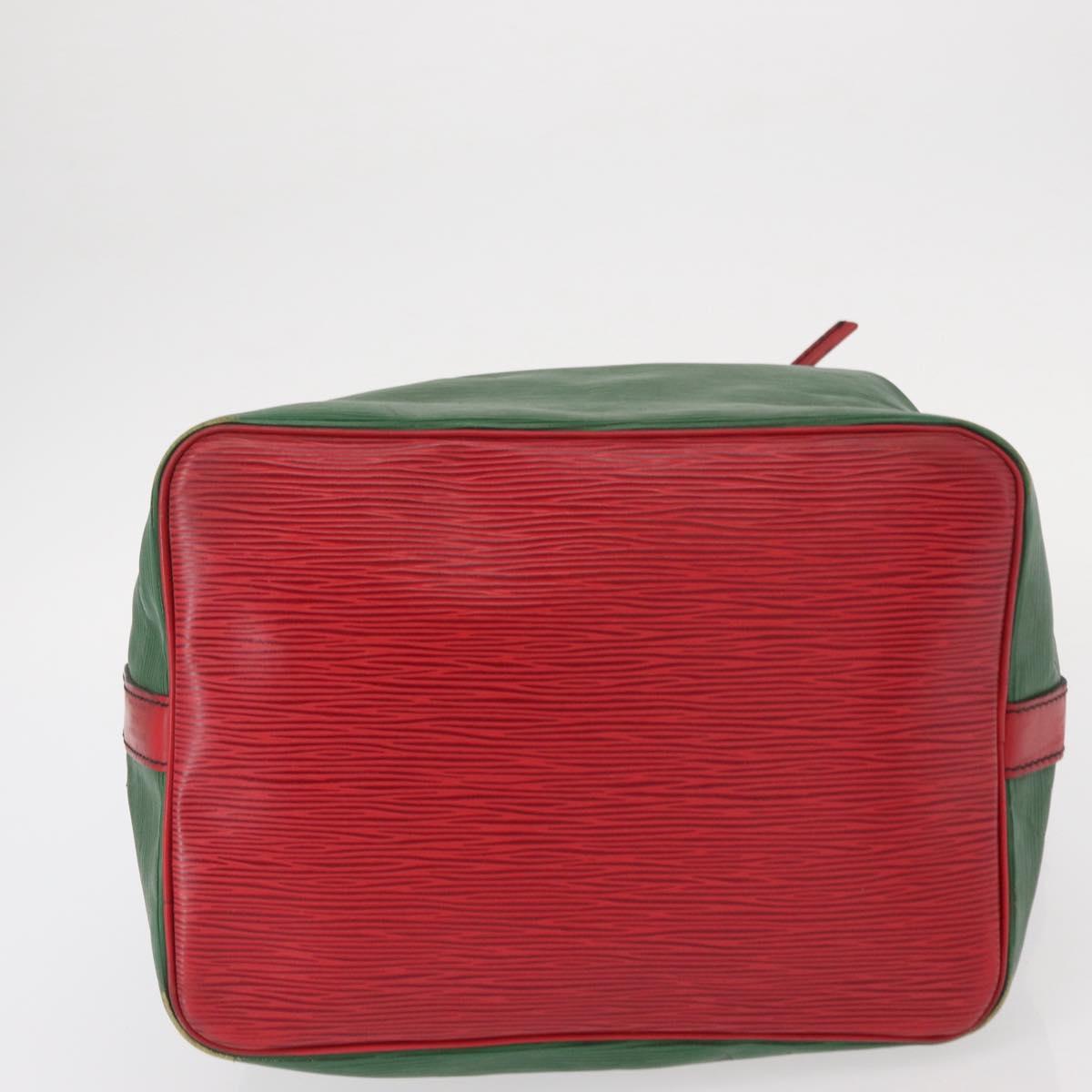 LOUIS VUITTON Epi Petit Noe Shoulder Bag Bicolor Green Red M44147 LV Auth ka966