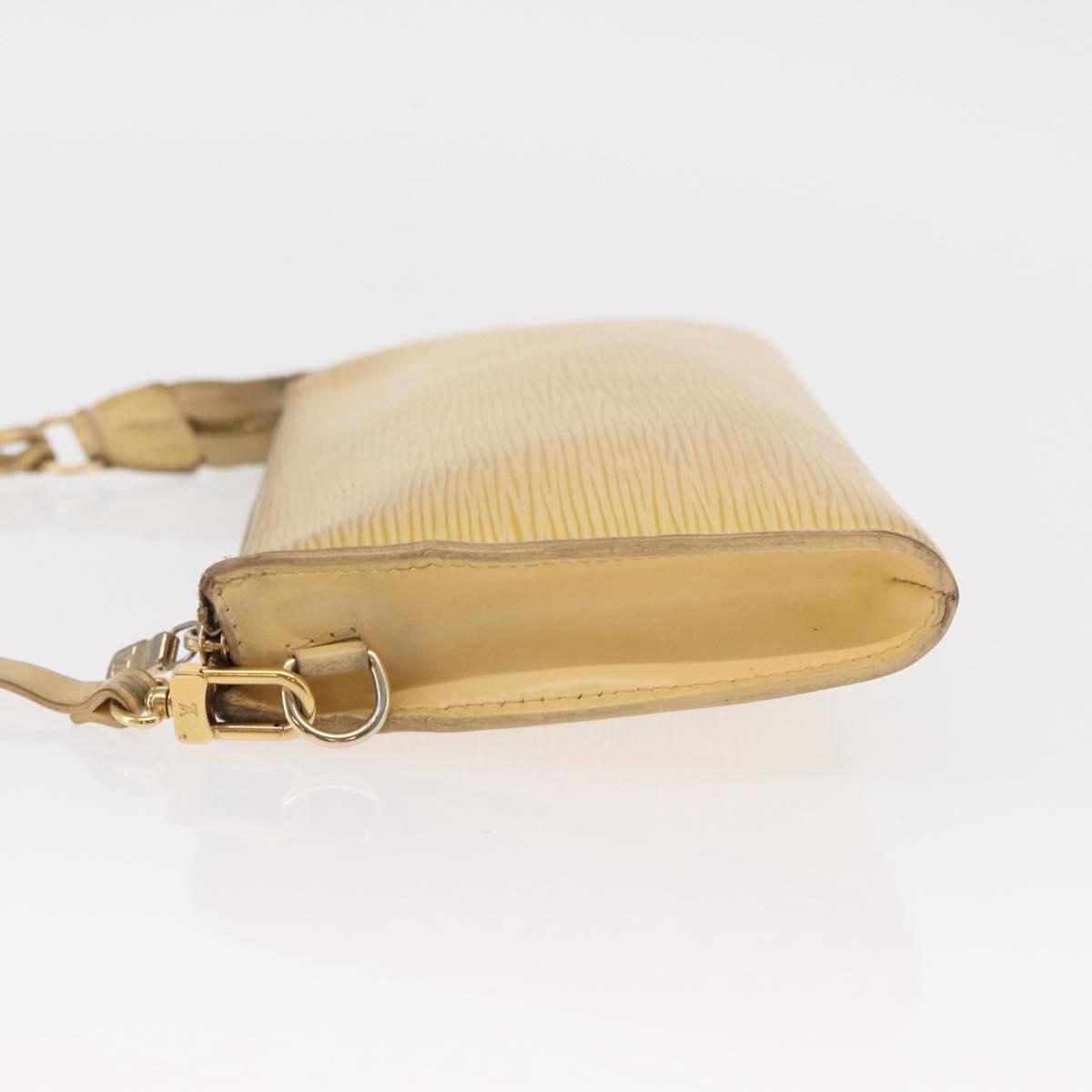 LOUIS VUITTON Epi Pochette Accessoires Pouch Vanilla M5294A LV Auth ka982