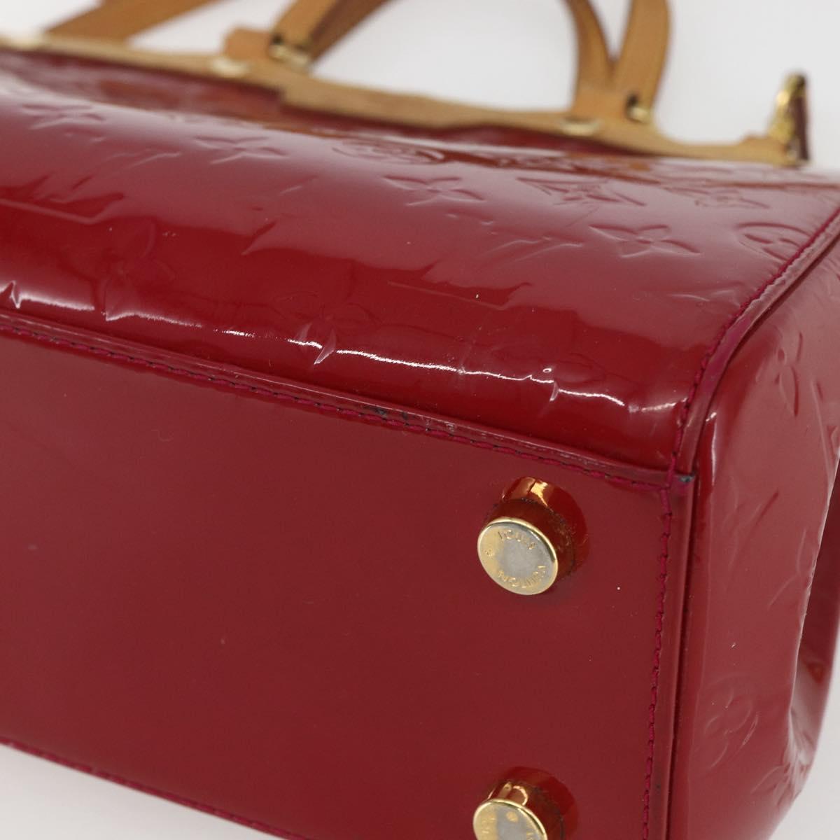 LOUIS VUITTON Vernis Blair MM Hand Bag 2way Rouge Grunadine M91619 LV Auth ka985