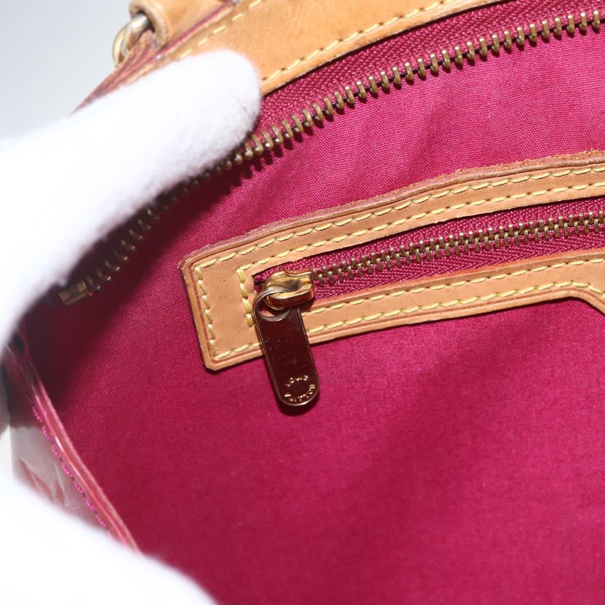 LOUIS VUITTON Vernis Blair MM Hand Bag 2way Rouge Grunadine M91619 LV Auth ka985