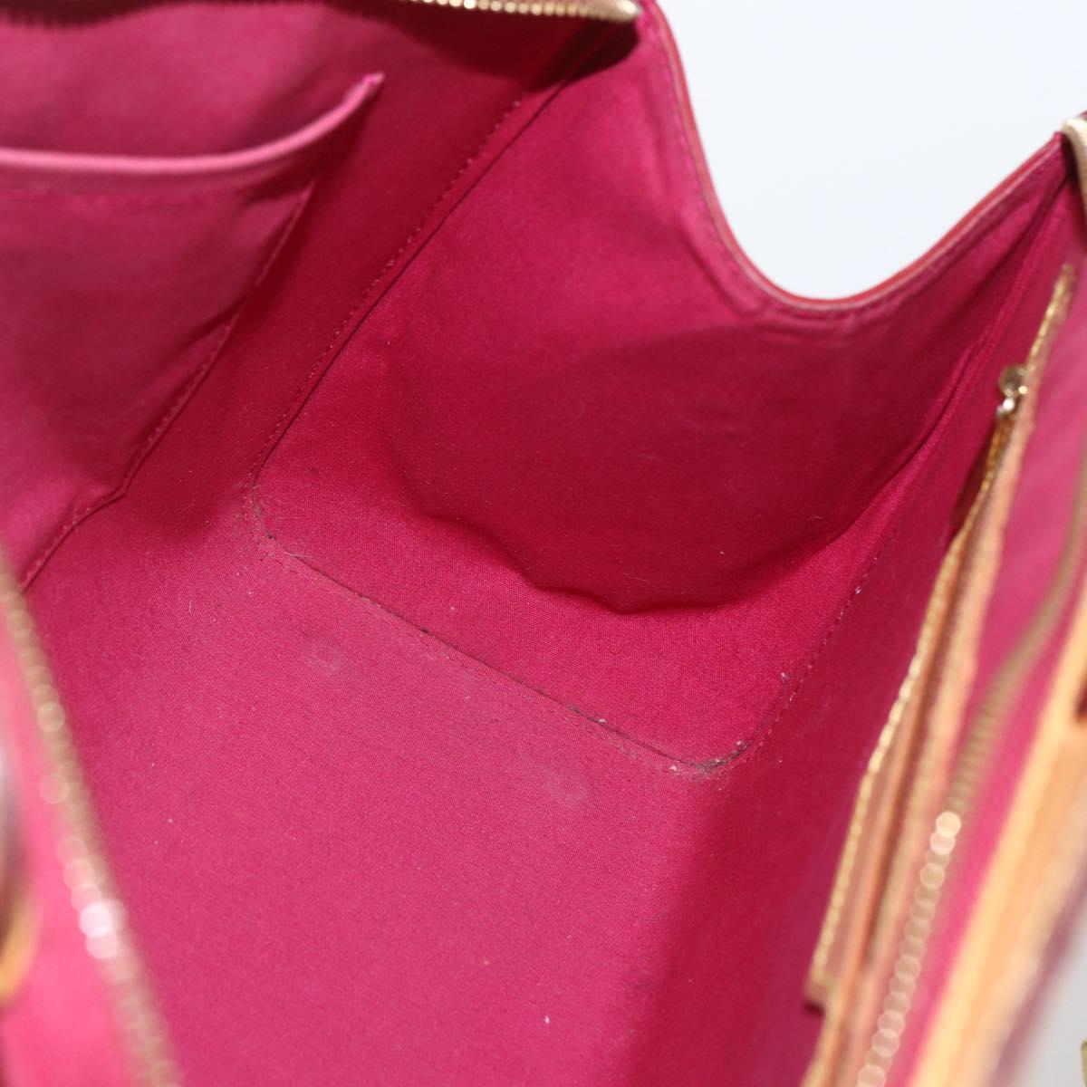 LOUIS VUITTON Vernis Blair MM Hand Bag 2way Rouge Grunadine M91619 LV Auth ka985