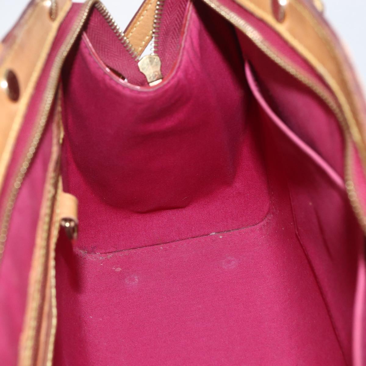 LOUIS VUITTON Vernis Blair MM Hand Bag 2way Rouge Grunadine M91619 LV Auth ka985