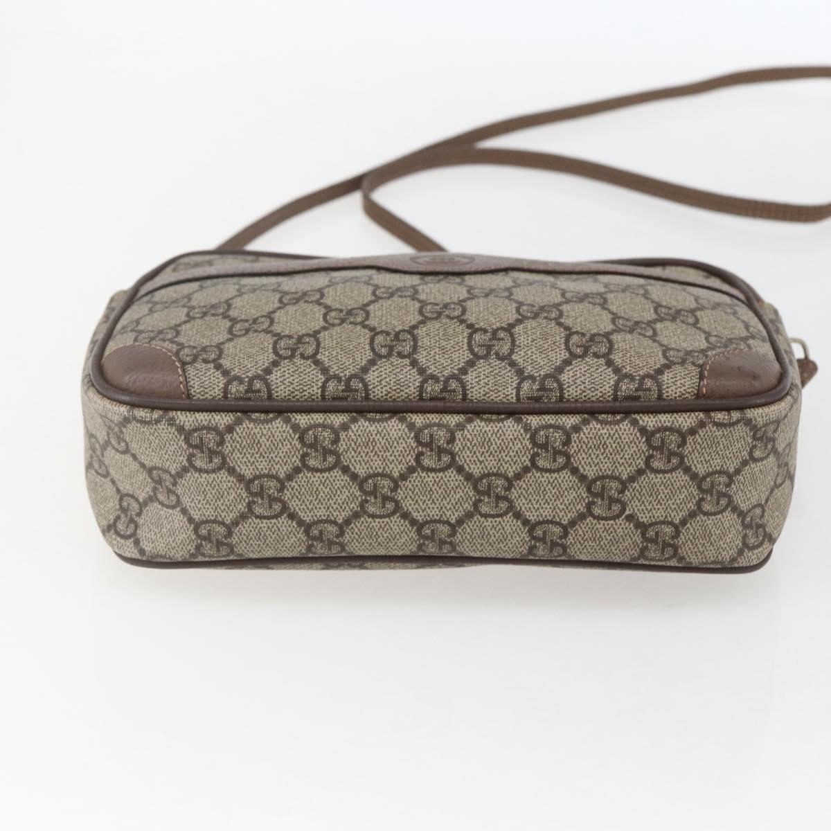 GUCCI GG Supreme Shoulder Bag PVC Beige Gold 007 115 6423 Auth ka987