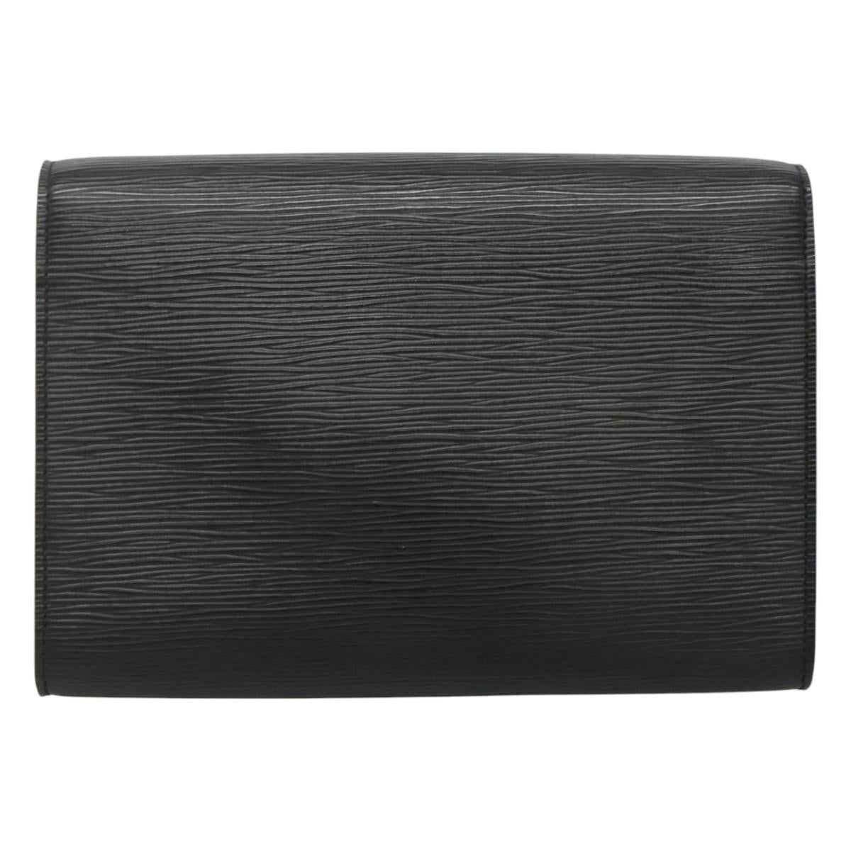 LOUIS VUITTON Epi Pochette Arche Shoulder Bag Black Noir M52572 LV Auth KD014