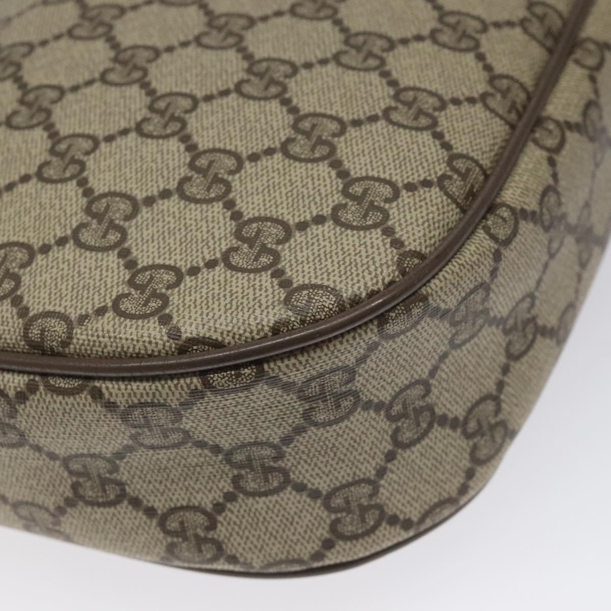 GUCCI GG Supreme Web Sherry Line Clutch Bag PVC Beige Red 89 01 034 Auth KD048