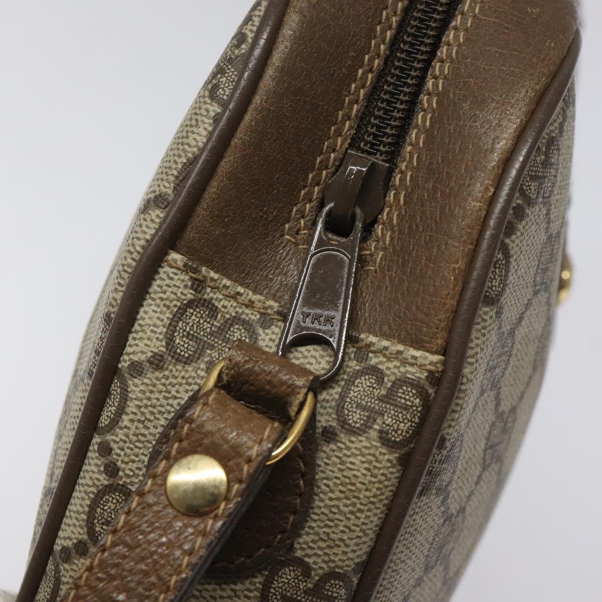 GUCCI GG Supreme Web Sherry Line Clutch Bag PVC Beige Red 89 01 034 Auth KD048