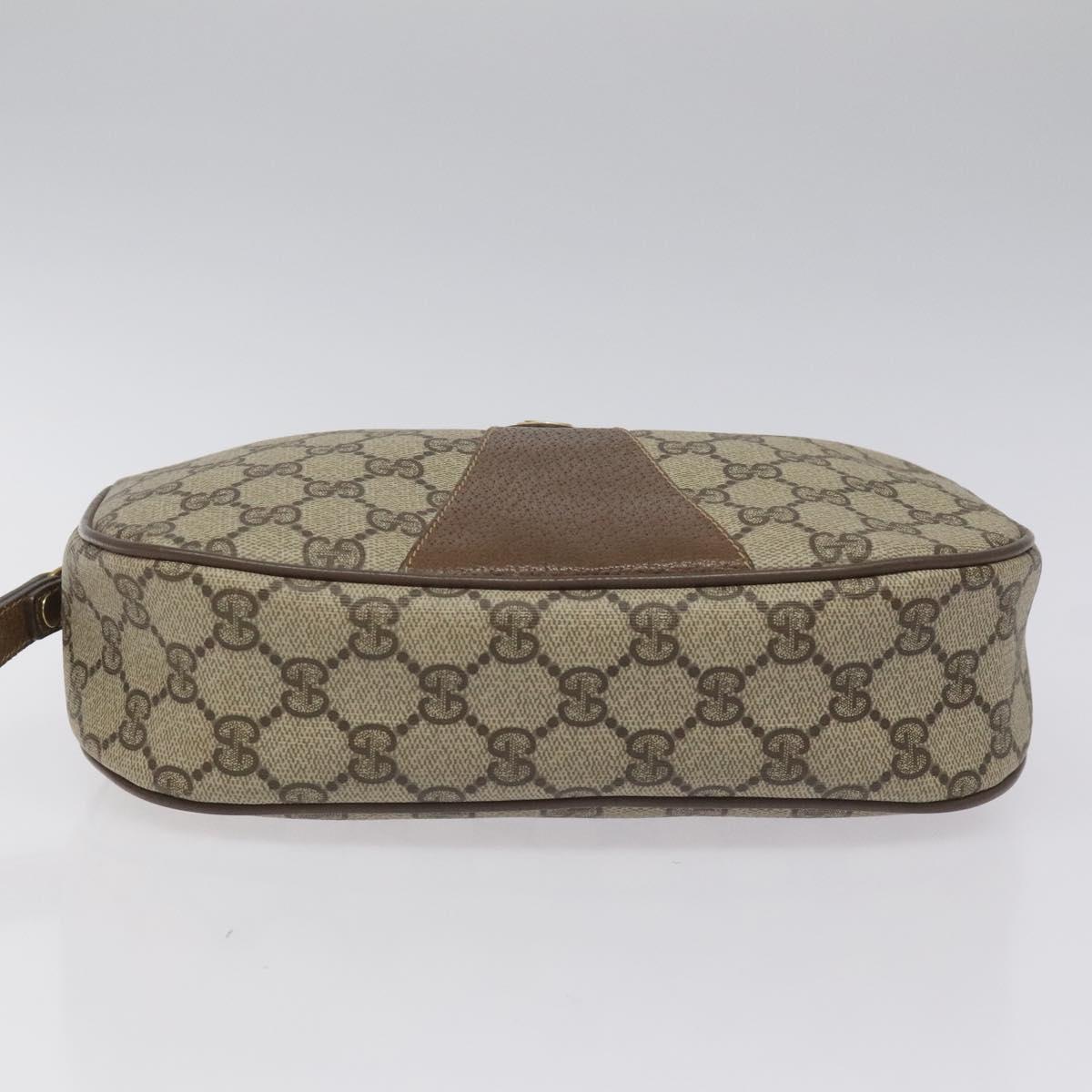 GUCCI GG Supreme Web Sherry Line Clutch Bag PVC Beige Red 89 01 034 Auth KD048