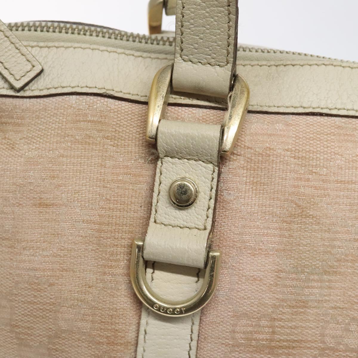 GUCCI GG Canvas Tote Bag Gold Pink 141470 Auth KD061