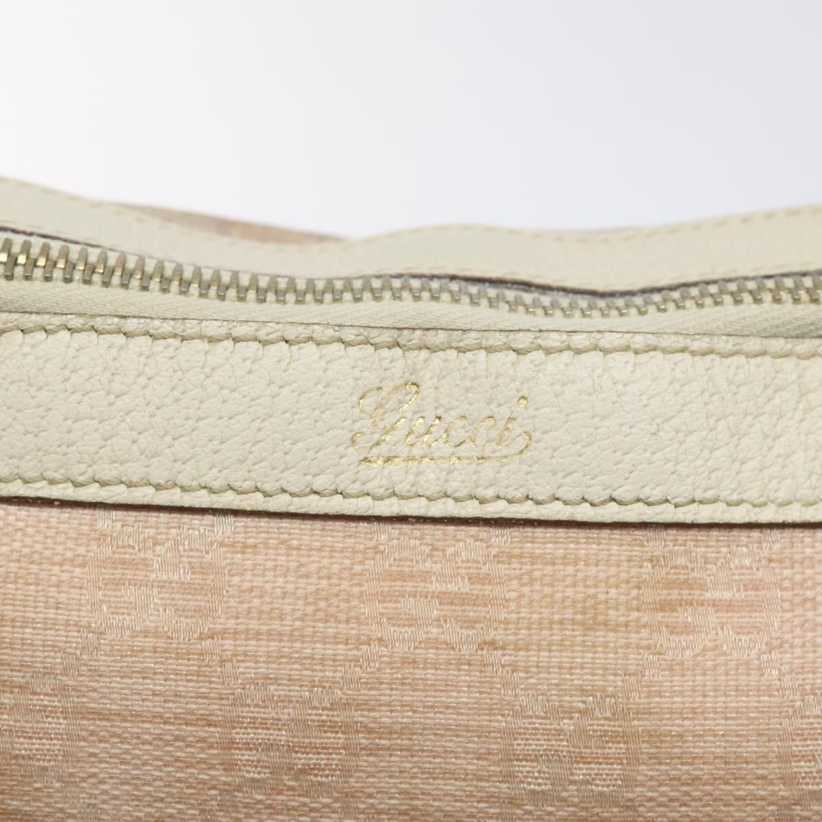 GUCCI GG Canvas Tote Bag Gold Pink 141470 Auth KD061