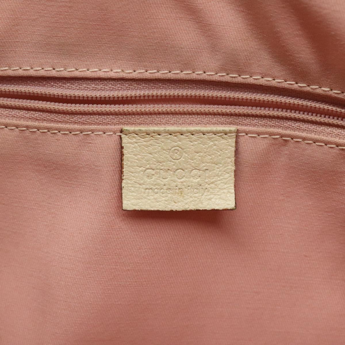 GUCCI GG Canvas Tote Bag Gold Pink 141470 Auth KD061