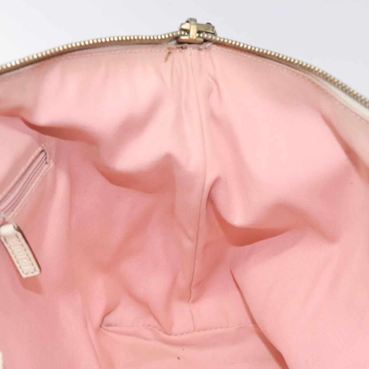 GUCCI GG Canvas Tote Bag Gold Pink 141470 Auth KD061