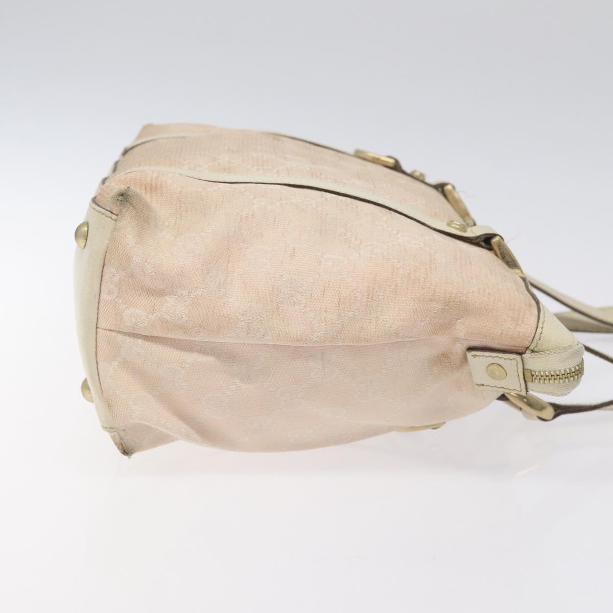 GUCCI GG Canvas Tote Bag Gold Pink 141470 Auth KD061
